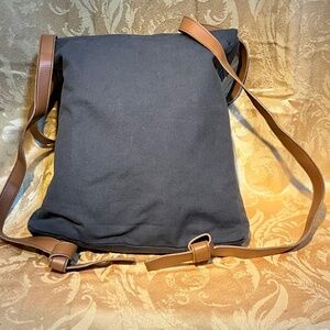 AA  Canvas backpack- brown with tan straps 10-A3Cb